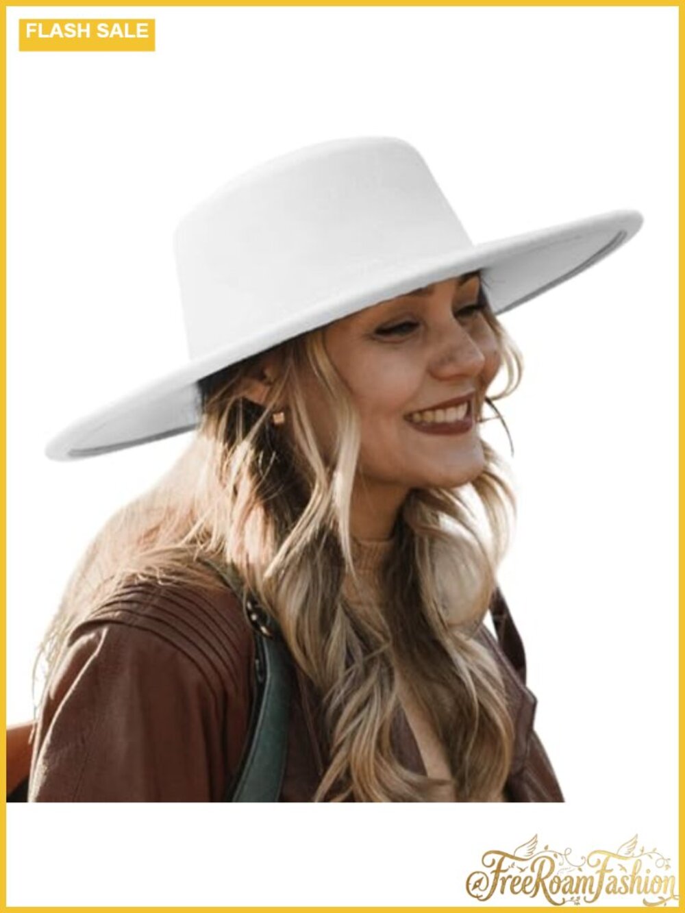 Women Men Classic Felt Fedora Hat Wide Brim Flat Top Jazz Panama